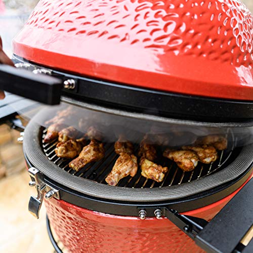 Kamado Joe Classic Joe III 18-Inch Charcoal Grill & Smoker Blaze Red
