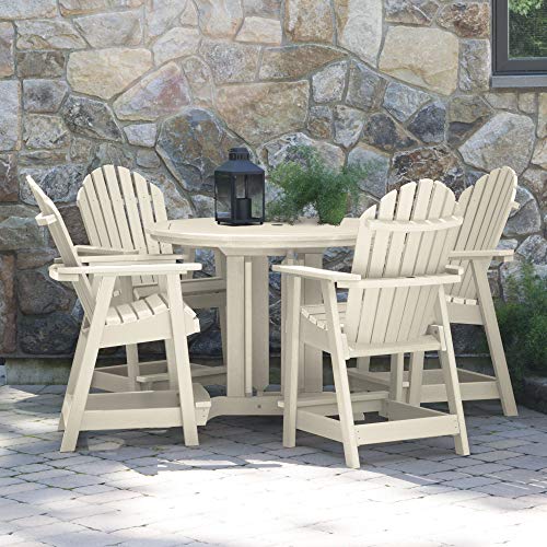 Highwood Hamilton 5 Piece Round Counter Height Dining Set Whitewash