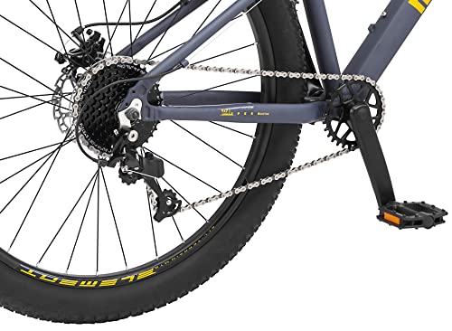 Mongoose Colton Adult Mountain Bike Hardtail 7-Speed 17-Inch Aluminum Frame 27.5-Inch Wheels Slate Blue