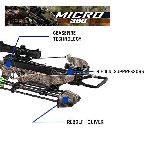 Excalibur Micro 380 Compact Hunting Crossbow Mossy Oak Break-Up Country w/Tact-100 Illum Scope