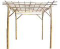 MGP Teak Log Wood Pergola 10' x 10' x 8'H