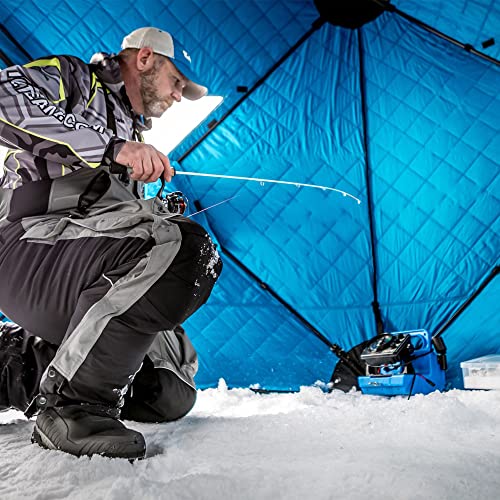 CLAM Portable Pop Up Ice Fishing Shelter Tent 11.5x11.5 Foot Multi