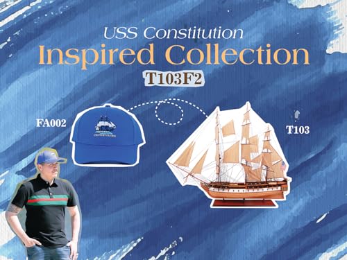 Old Modern Handicrafts USS Constitution Model Ship & Hat Combo Multi Color