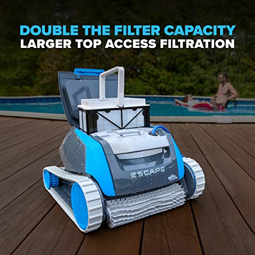 Dolphin Escape Robotic Pool Cleaner 2024 Model HyperBrush HyperGrip Tracks Smart Navigation
