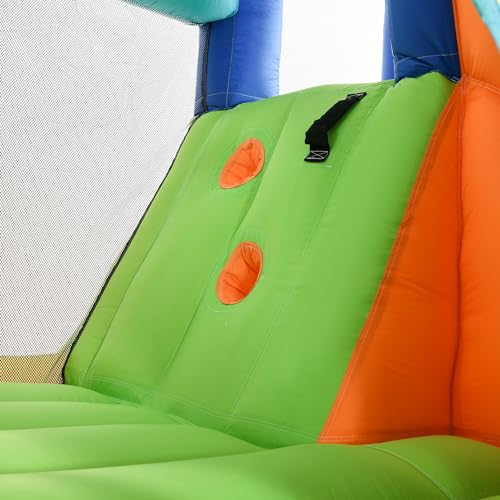 Outsunny Kids Inflatable Water Slide 7-in-1 Bounce House Multi-colored