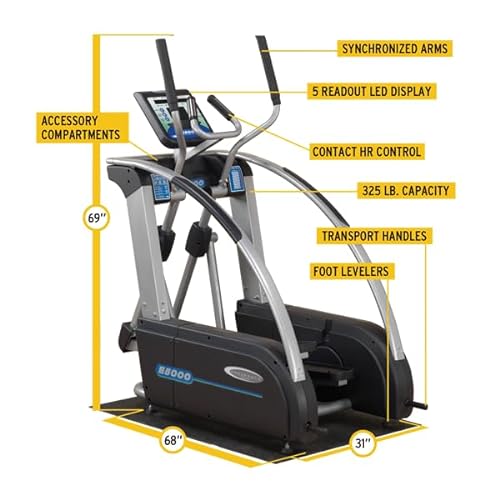 Body-Solid Elliptical Trainer Machine (E5000) Black