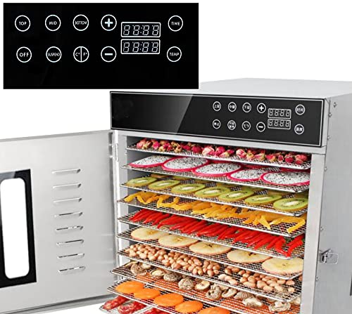 TECHTONGDA 36 Layers Commercial Food Dehydrator Dryer 304 Stainless Steel