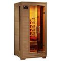 Blue Wave Radiant Saunas BSA2400 1-2 Person Hemlock Ceramic Infrared Sauna Brown