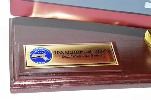 Squadron Nostalgia LLC USS Massachusetts BB-59 Battleship Mahogany Model 24-Inch