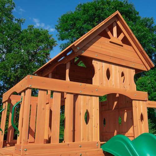 Backyard Discovery Woodland Cedar Playset Swing Set Brown