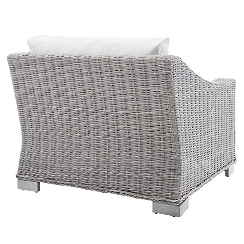 America Luxury - Outdoor Modern Rattan Lounge Chair White