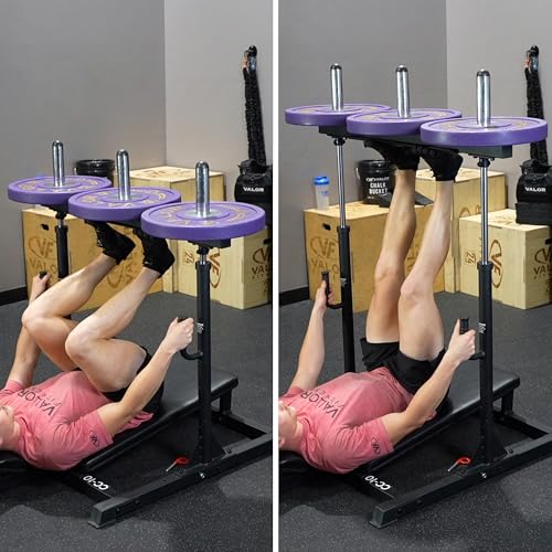 Valor Fitness Vertical Leg Press Hack Squat Machine Black/Silver