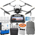 DJI Mini 4 Pro Folding Drone Fly More Combo Plus 4K HDR White