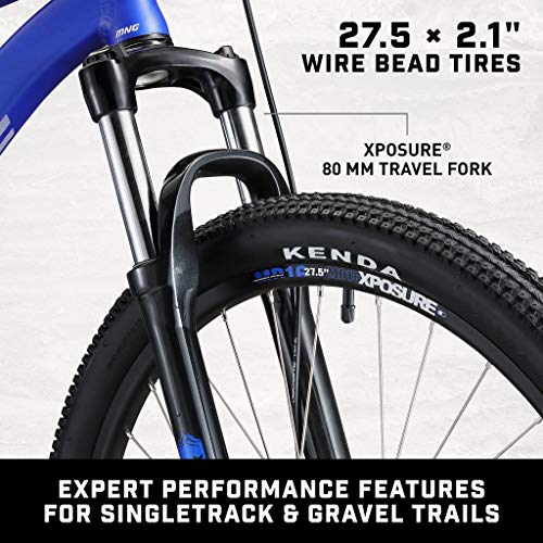 Mongoose Switchback Comp Hardtail Mountain Bike 18-Speed 27.5-Inch Medium Grey