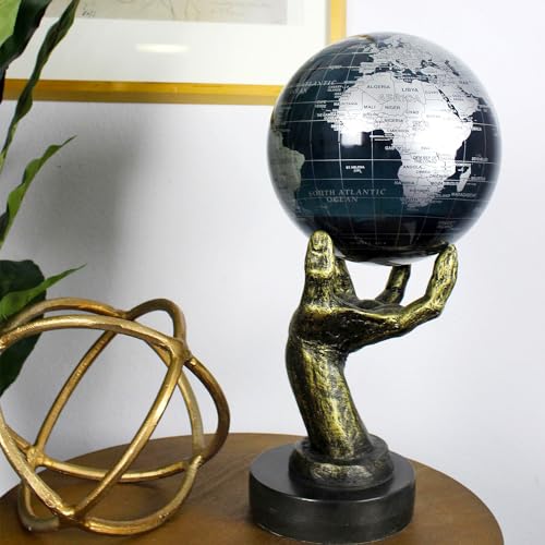 MOVA 8.5" Silver and Black Metallic Globe Silver/Black