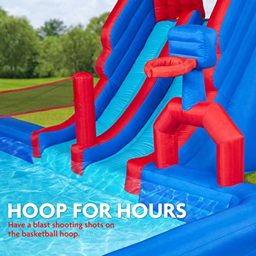 SUNNY & FUN Ultra All-Play Inflatable Water Slide Park Blue/Red