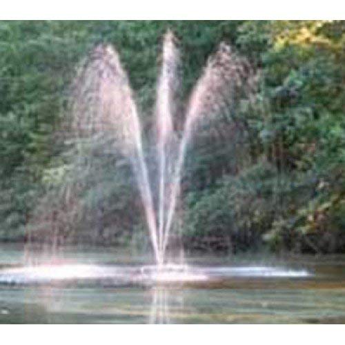 Custom Pro 1/3 HP Floating Pond and Lake Fountain Kit - 3500 GPH Pump, 4 Spray Styles, 100 Foot Cord