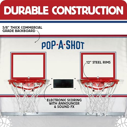 Pop-A-Shot Pro Dual Shot Arcade Basketball White