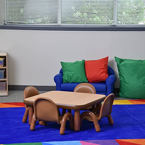 Children's Factory Angeles Baseline Toddler Table and Chairs Set Natural Wood