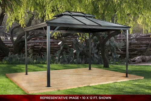 Sojag 10' x 14' Ventura II Hardtop Gazebo Dark Grey