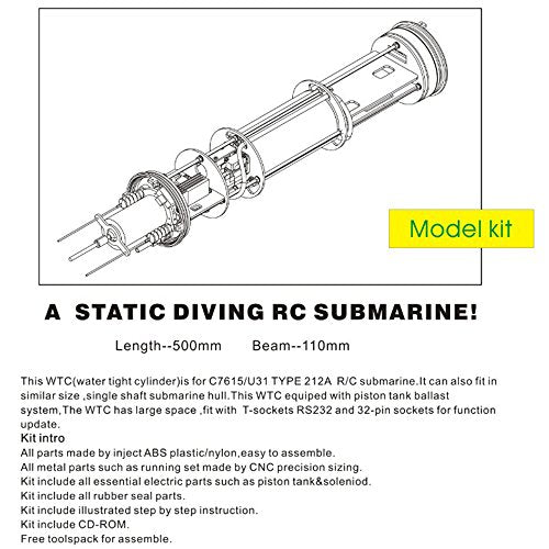 HOOBEN Arkmodel 1:72 Song Class KIT with WTC Single Piston