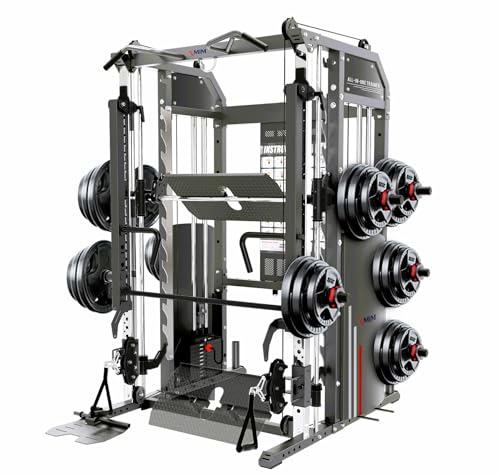 MiM USA Hercules Pro Commercial Smith Machine & Functional Trainer Black