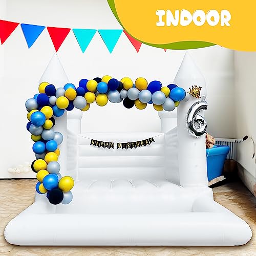 OZIS Inflatable White Bounce House Castle with Ball Pit 13x10x10FT