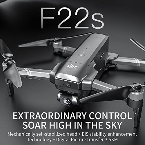 GEPAS SJRC F22s 4K PRO Drone with EIS Camera and Laser Obstacle Avoidance Gray