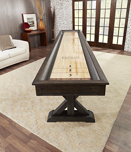 Playcraft Brazos River 14' Weathered Black Pro-Style Shuffleboard Table Black