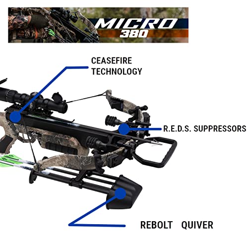 Excalibur Micro 380 Lightweight Compact Ambidextrous Crossbow Realtree Excape w/Overwatch Scope