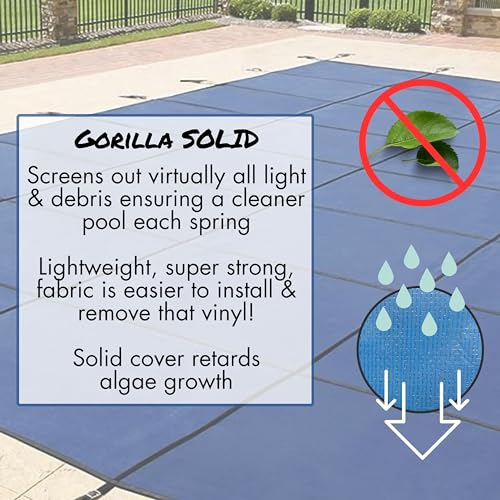 Freetime Fun Solid Winter Pool Cover 14x28ft Blue