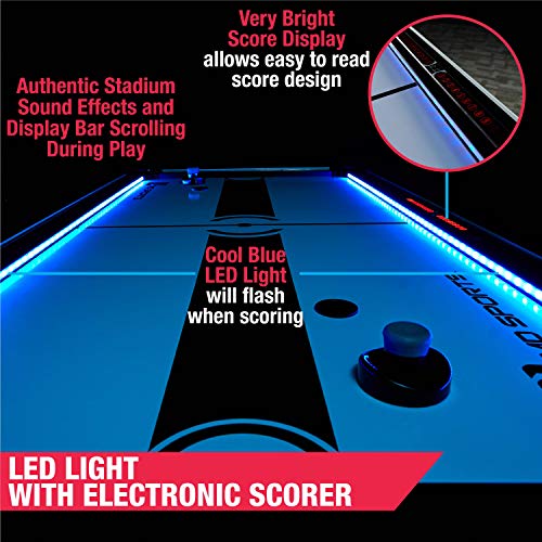 MD Sports Arcade Air Hockey Table White/Black/Gray