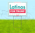 TampaPrinting Trump Latinos 2020 Yard Sign 18" x 24" with Metal Step Stake