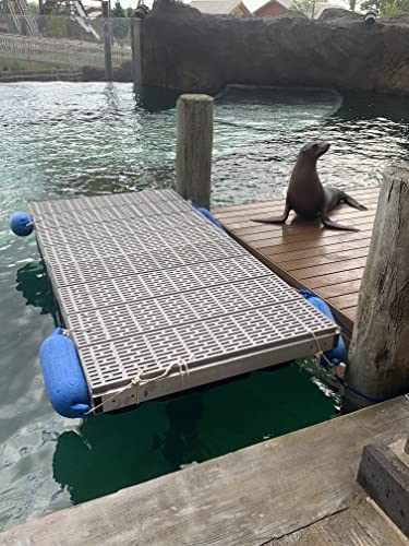Patriot Docks 4'x8' Floating Dock Kit Section Gray Polypropylene Decking