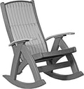 LuxCraft Poly Comfort Rocker Outdoor Rocking Chair Dove Gray & Slate