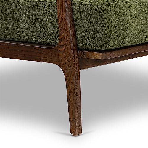 POLY & BARK Verity Lounge Chair Distressed Green Velvet
