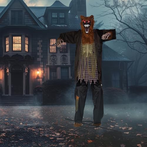 Northlight Huge Lighted Animated Talking Werewolf Halloween Decoration 12'' Brown