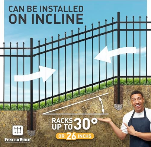 Fencer Wire 52FT Heavy Duty Flat Top Fence Barrier Kit Black