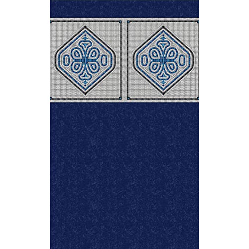 Blue Wave Sports Heavy Gauge Mangalore Mosaic Round Unibead Pool Liner 33-FT Blue