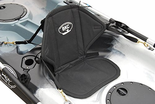 BKC TK181 12.5' Tandem Sit On Top Kayak W/ 2 Soft Padded Seats, Paddles, 7 Rod Holders - Desert