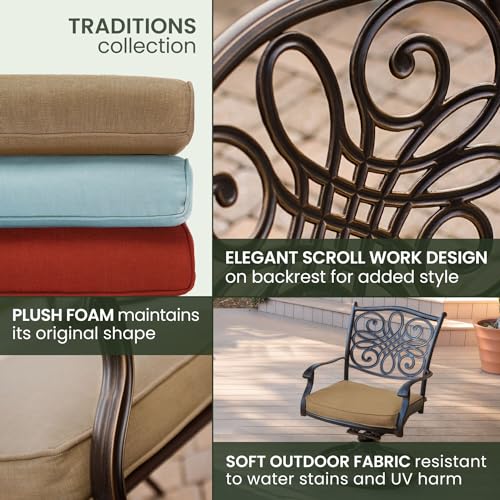 Hanover Traditions 7-Piece Patio Dining Set with Tan Cushions
