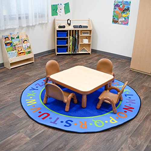 Children's Factory Angeles Baseline Toddler Table and Chairs Set Natural Wood