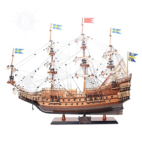 Old Modern Handicrafts Wasa Collectible Ship Model Natural Wood