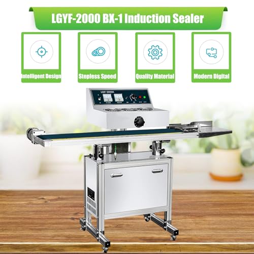 Yokoma Continuous Induction Jar Sealer 220V for 0.79"-5.12" Cap Width