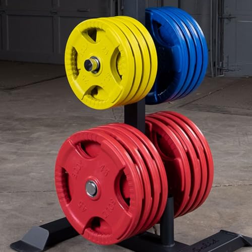 Body-Solid Quad Grip Olympic Weight Plates Set Multi