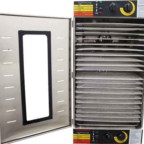 HayWHNKN Commercial Food Dehydrator Machine 40 Trays Stainless Steel Silver