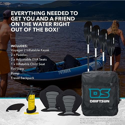 Driftsun Voyager Inflatable Kayak Blue
