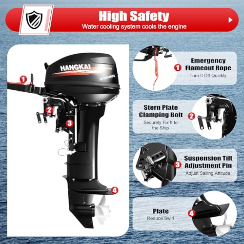 Sootvp HANGKAI 18HP 2 Stroke Outboard Motor Black