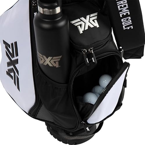 PXG Sunday Golf Carry Bag with Stand Black/White