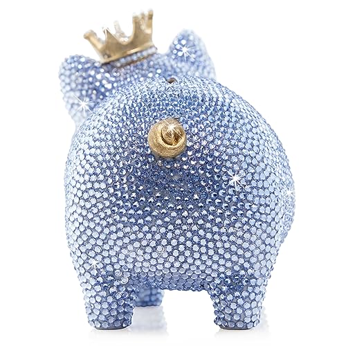 Jay Strongwater Gatsby Pavé Piggy Bank Pale Blue